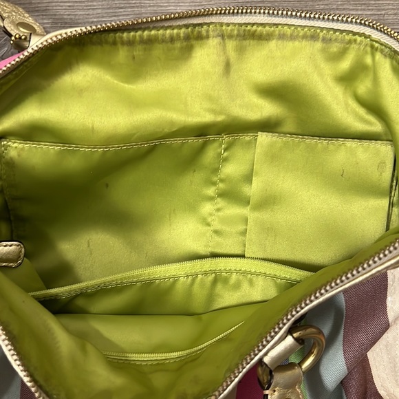 Vintage Coach Poppy Heritage Legacy Stripe Tote/Satchel Bag - Picture 14 of 16